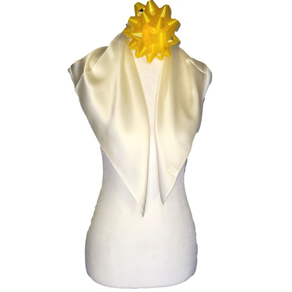 NWT Genuine 100% Mulberry Silk Satin Scarf 25"x25" Medium Square Shawl S5701 - Picture 3 of 6